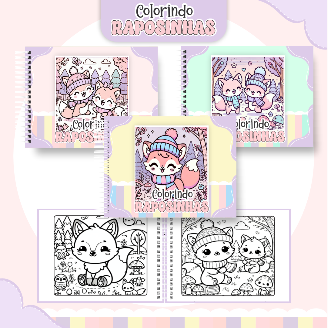 Pack Livros de Colorir 1 (30 Temas) - Encadernação 25