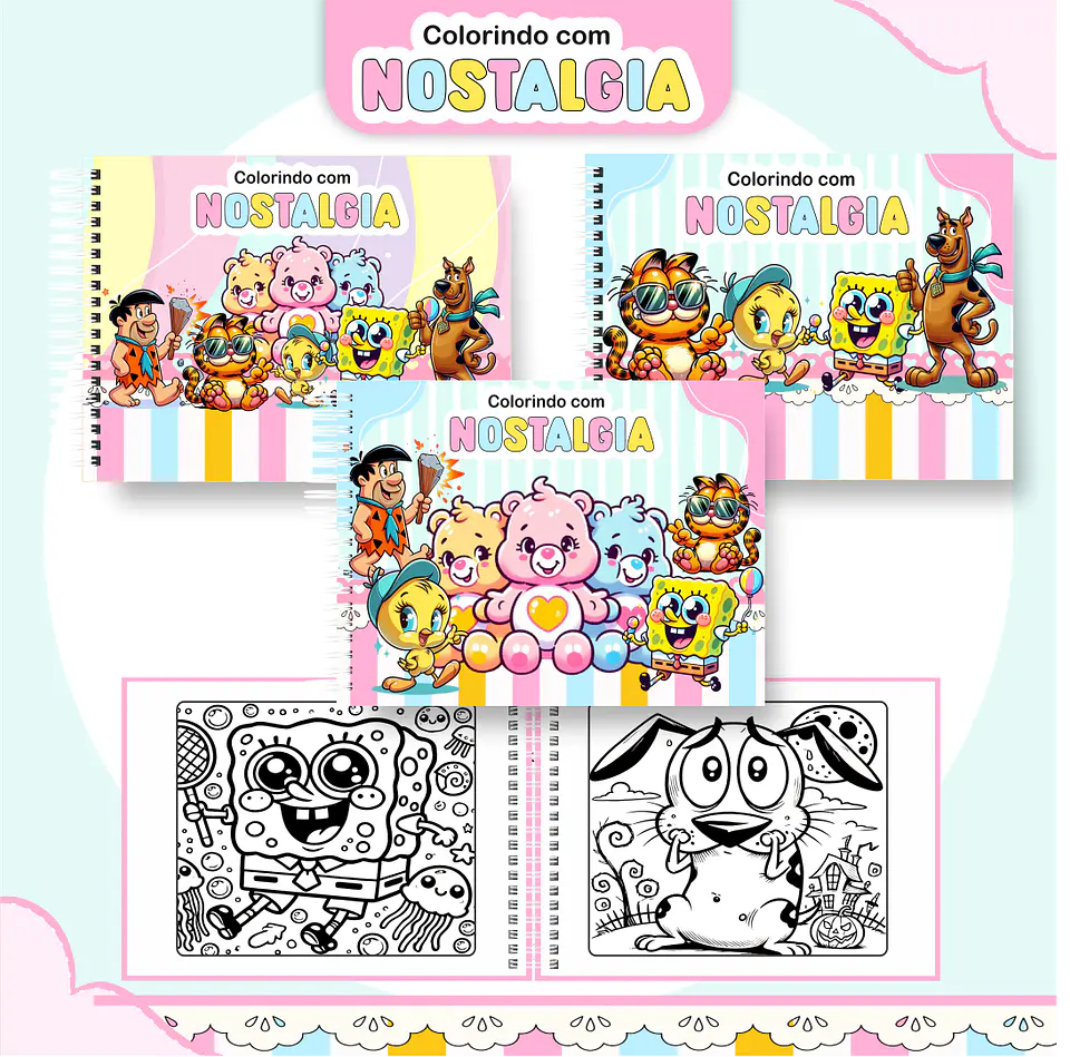 Pack Livros de Colorir 1 (30 Temas) - Encadernação 31