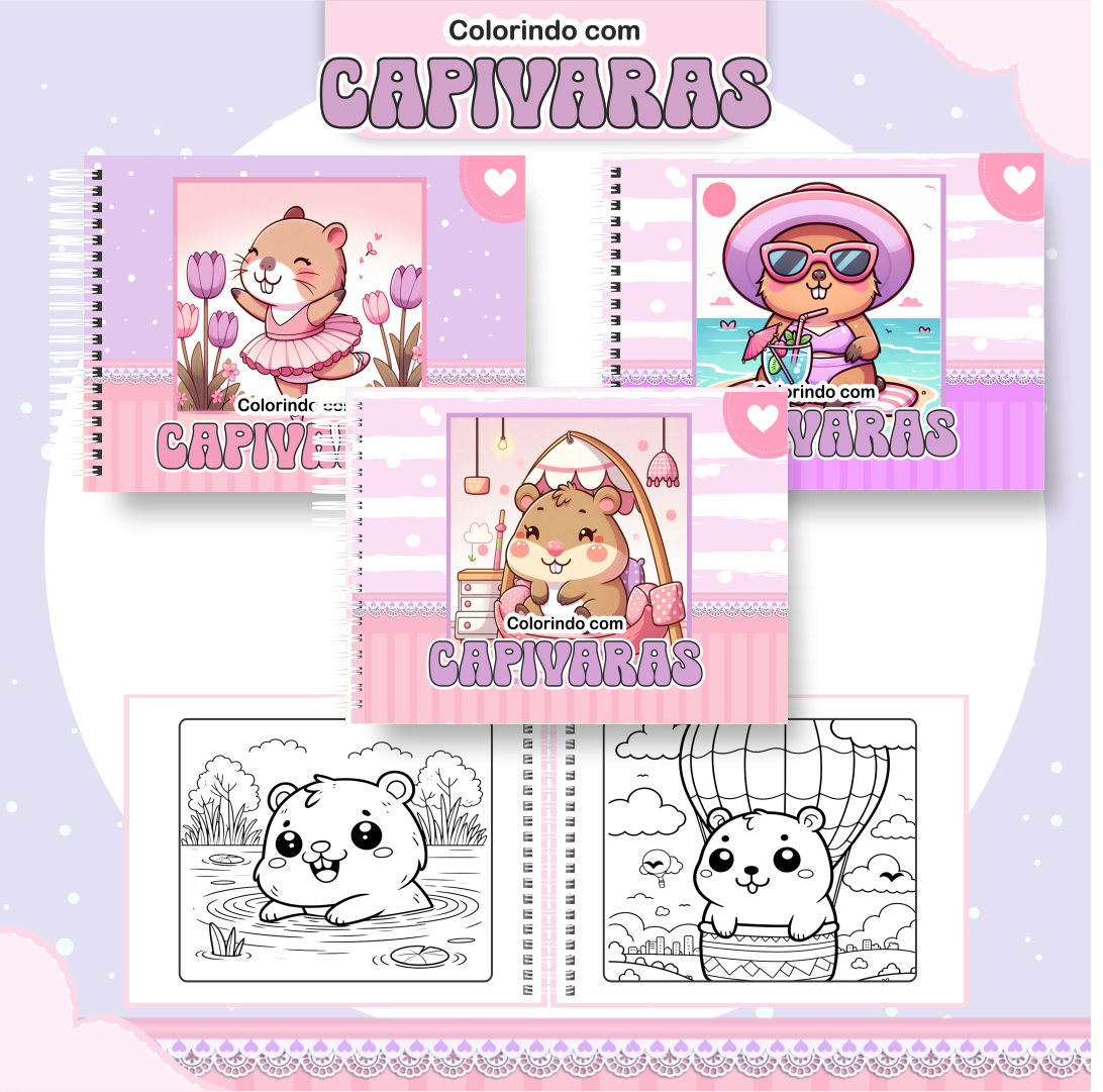 Pack Livros de Colorir 1 (30 Temas) - Encadernação 32