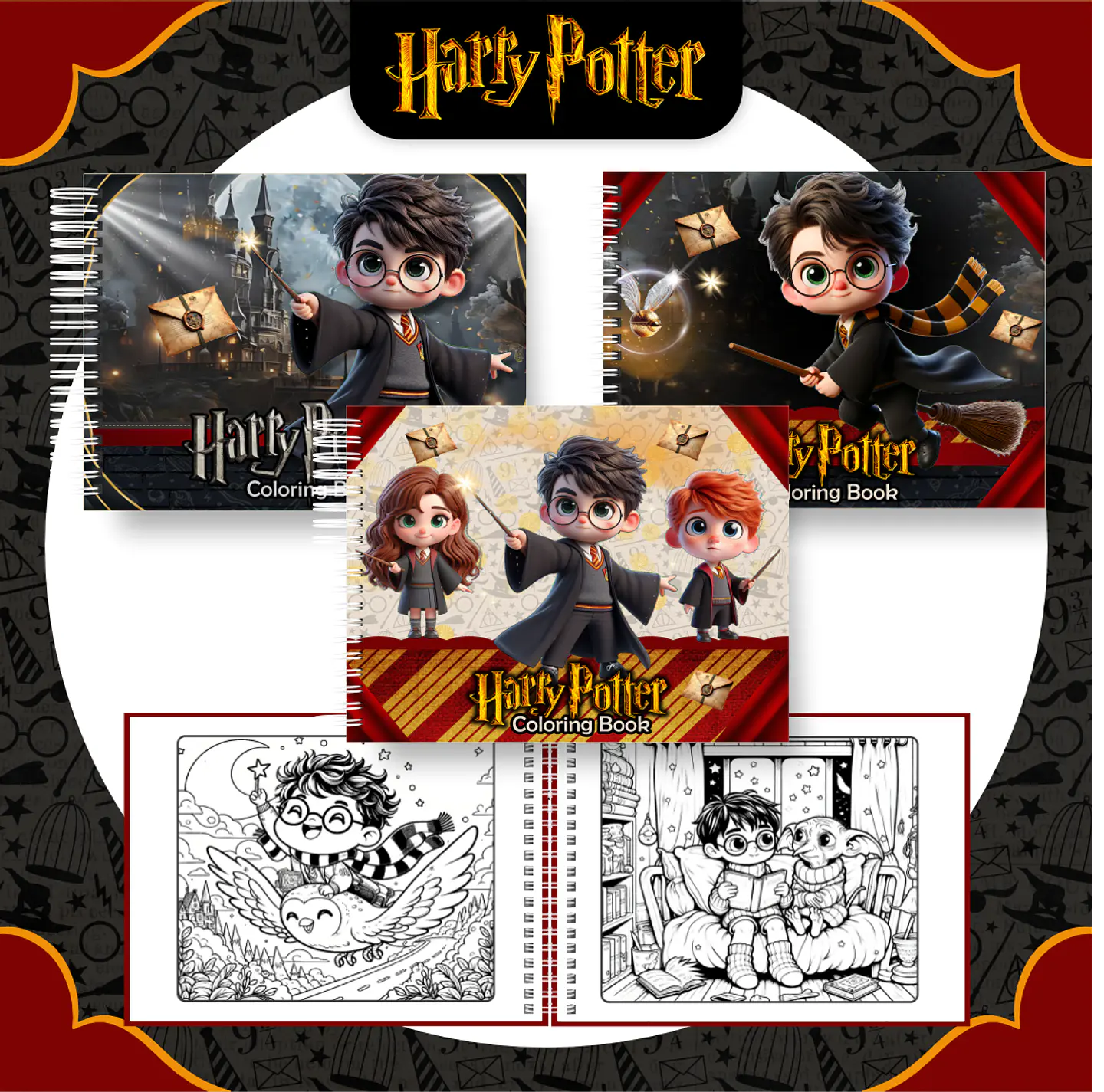 Pack Livros de Colorir 2 (30 Temas) - Encadernação 1