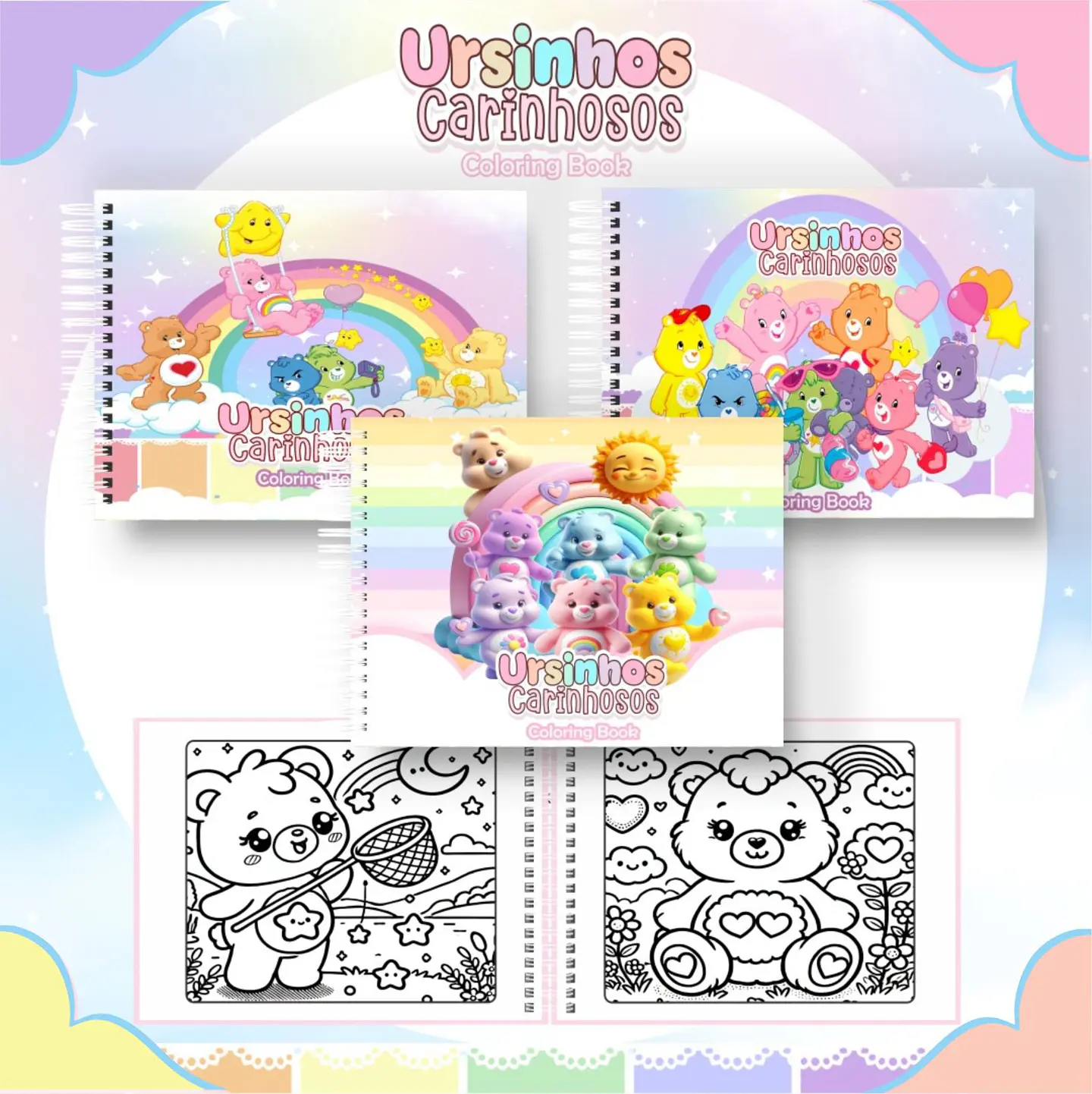 Pack Livros de Colorir 2 (30 Temas) - Encadernação 5