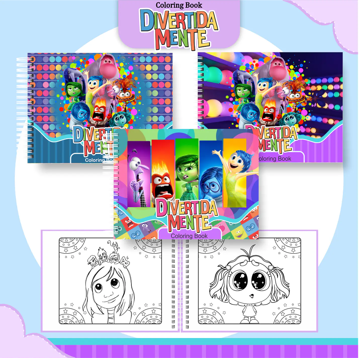 Pack Livros de Colorir 2 (30 Temas) - Encadernação 6