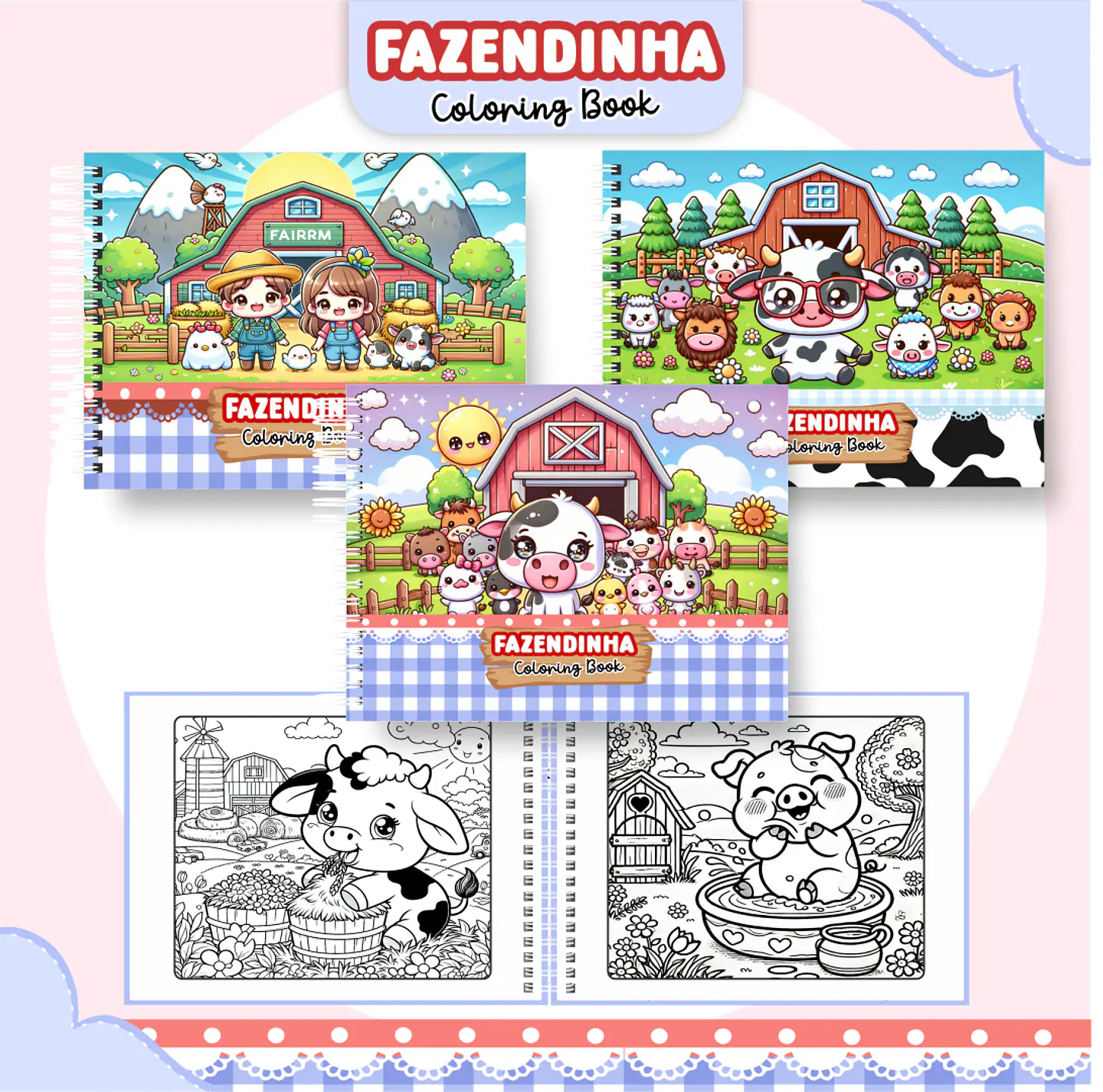 Pack Livros de Colorir 2 (30 Temas) - Encadernação 8
