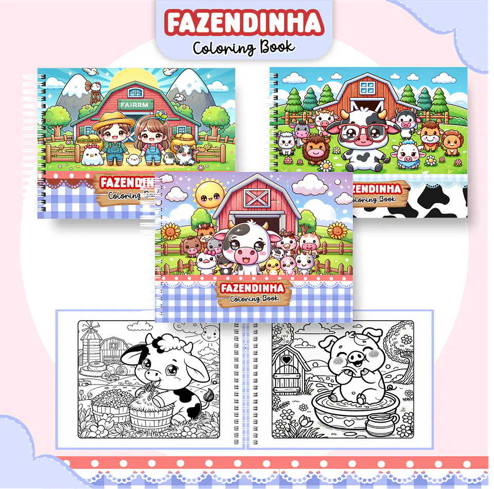 Pack Livros de Colorir 2 (30 Temas) - Encadernação 8