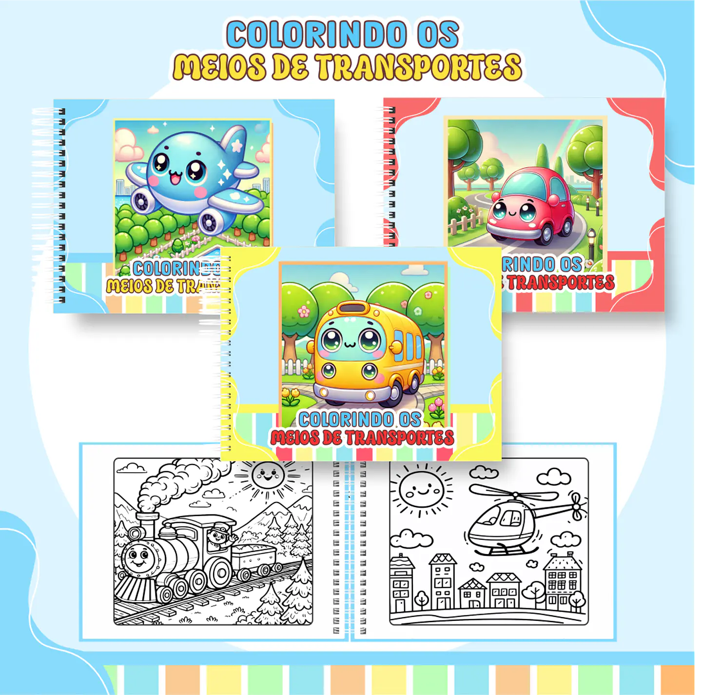 Pack Livros de Colorir 2 (30 Temas) - Encadernação 23