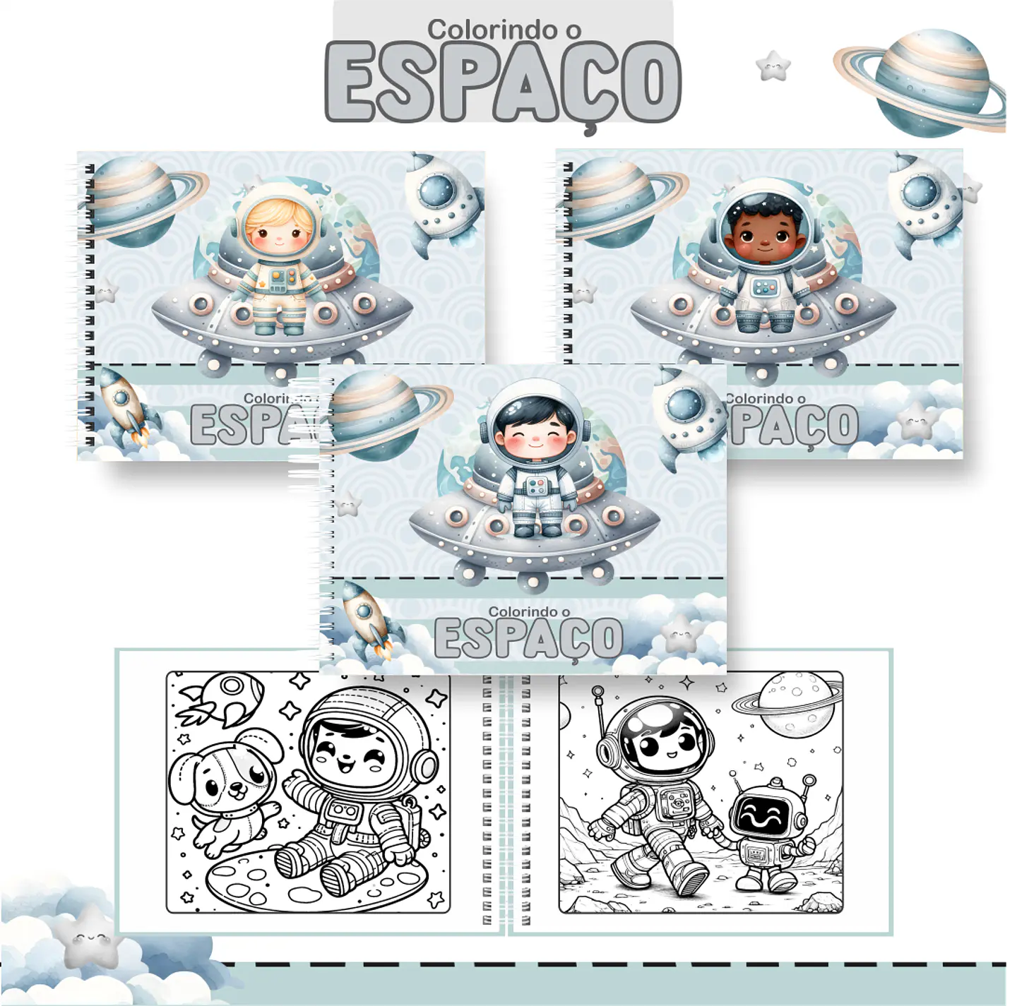 Pack Livros de Colorir 2 (30 Temas) - Encadernação 27