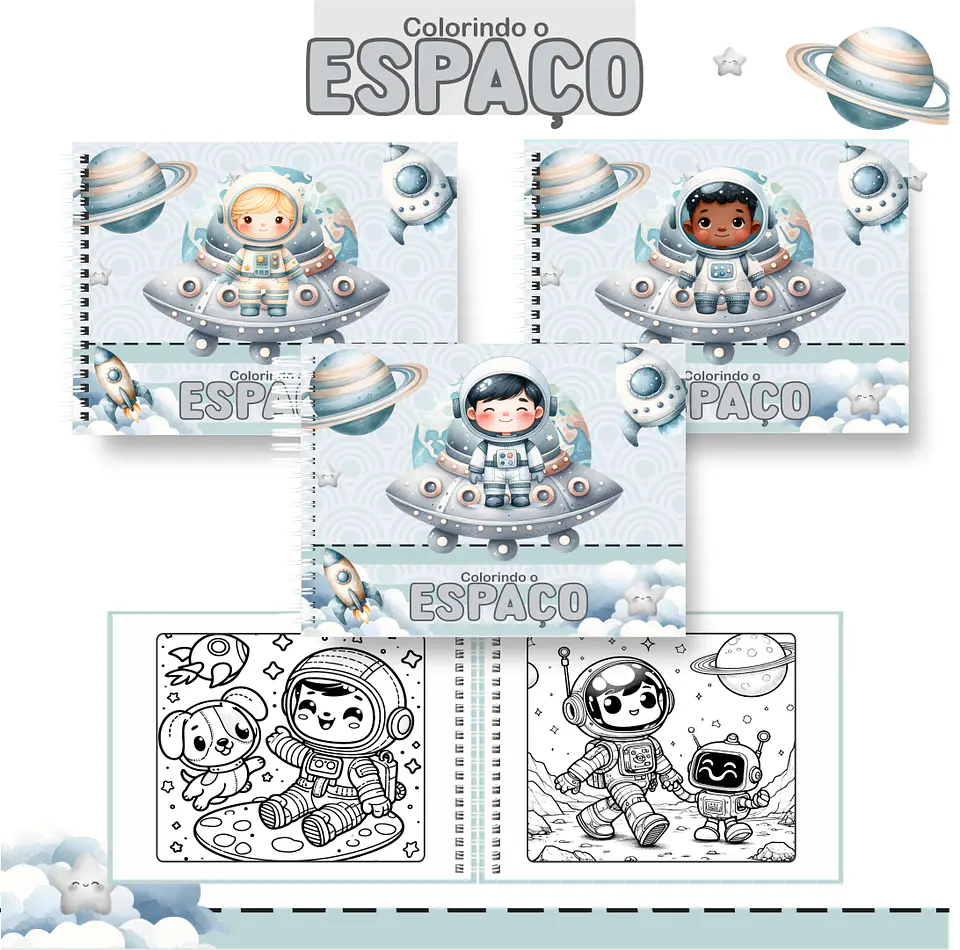 Pack Livros de Colorir 2 (30 Temas) - Encadernação 27