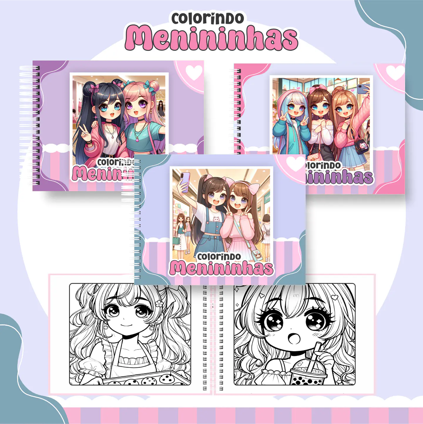 Pack Livros de Colorir 2 (30 Temas) - Encadernação 28
