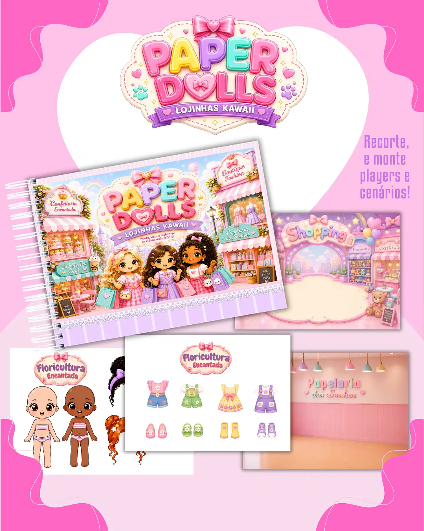 Combo Paper Dolls Colorido (30 Temas) 14