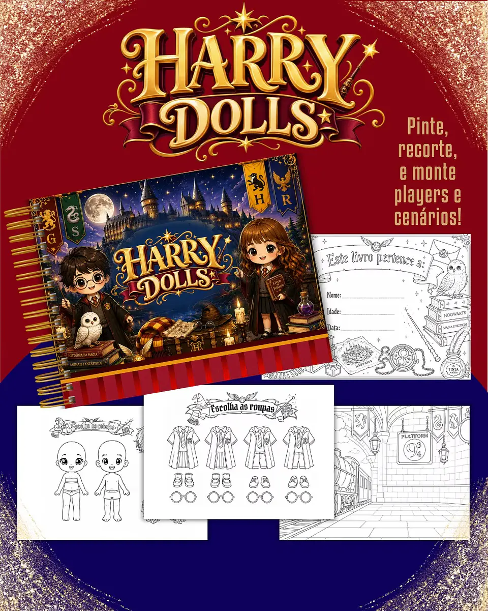 Combo Paper Dolls para Colorir (30 Temas) 3