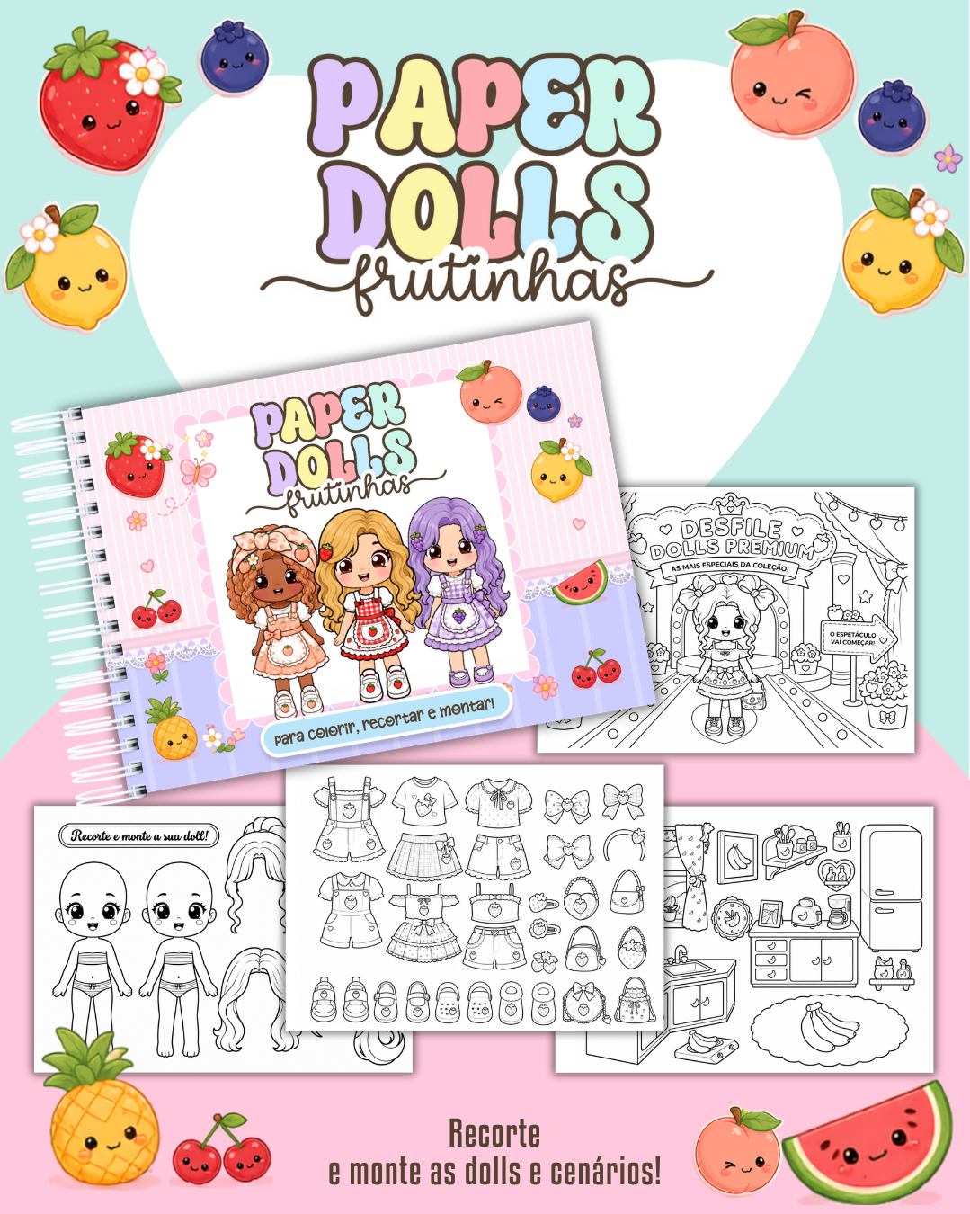 Combo Paper Dolls para Colorir (30 Temas) 5
