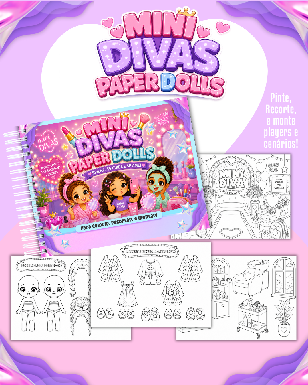 Combo Paper Dolls para Colorir (30 Temas) 9