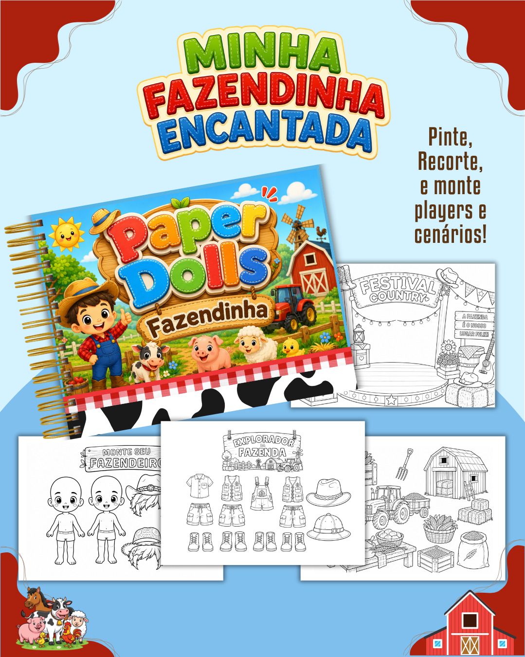 Combo Paper Dolls para Colorir (30 Temas) 13