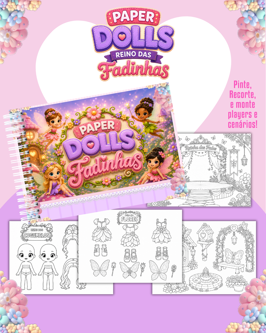 Combo Paper Dolls para Colorir (30 Temas) 15