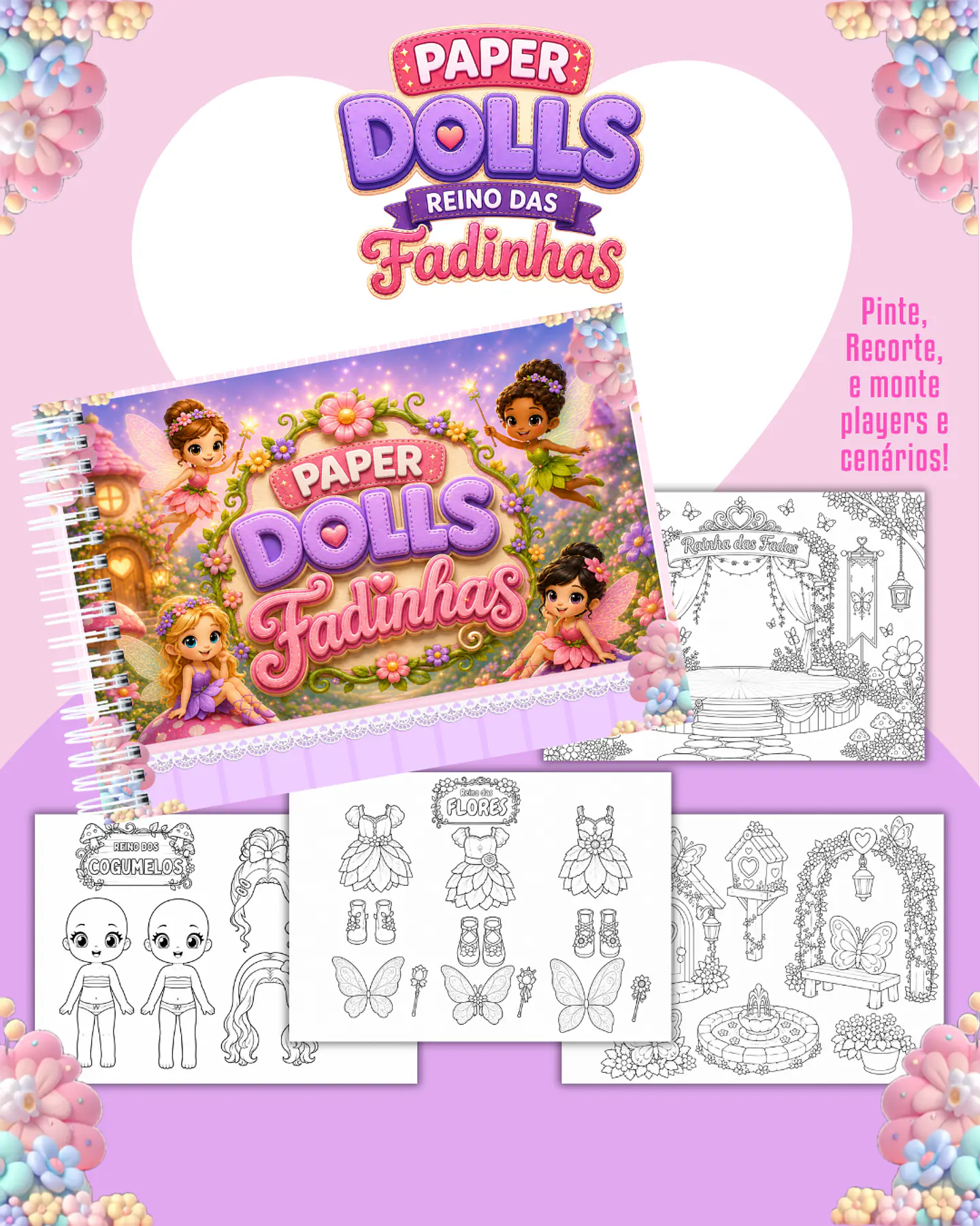 Combo Paper Dolls para Colorir (30 Temas) 15