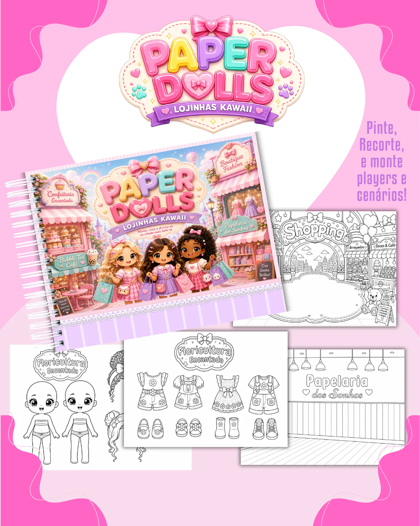 Combo Paper Dolls para Colorir (30 Temas) 17