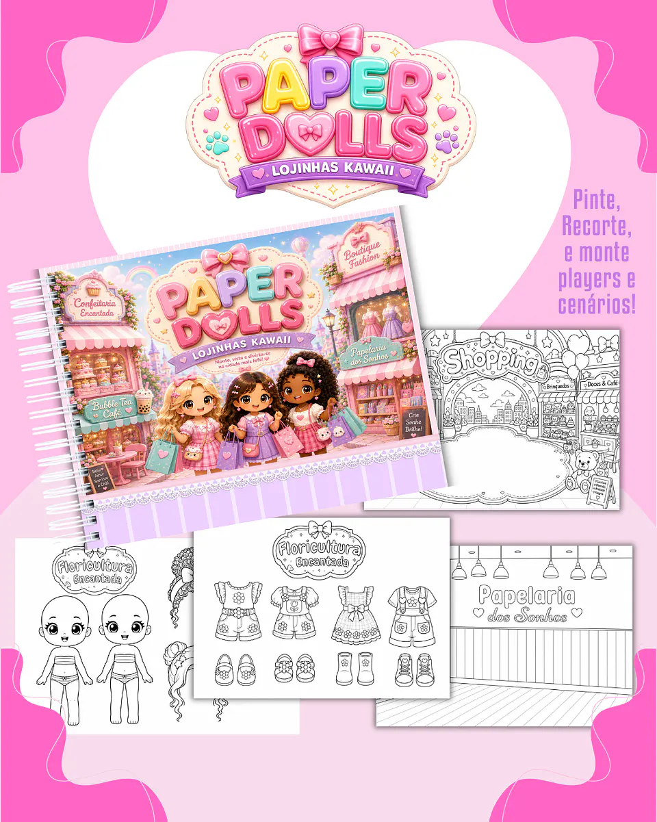 Combo Paper Dolls para Colorir (30 Temas) 17