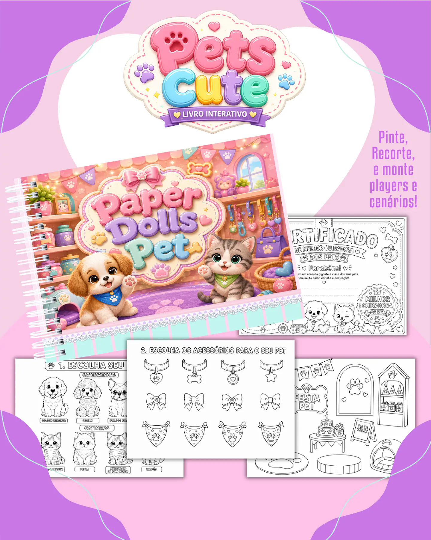 Combo Paper Dolls para Colorir (30 Temas) 18