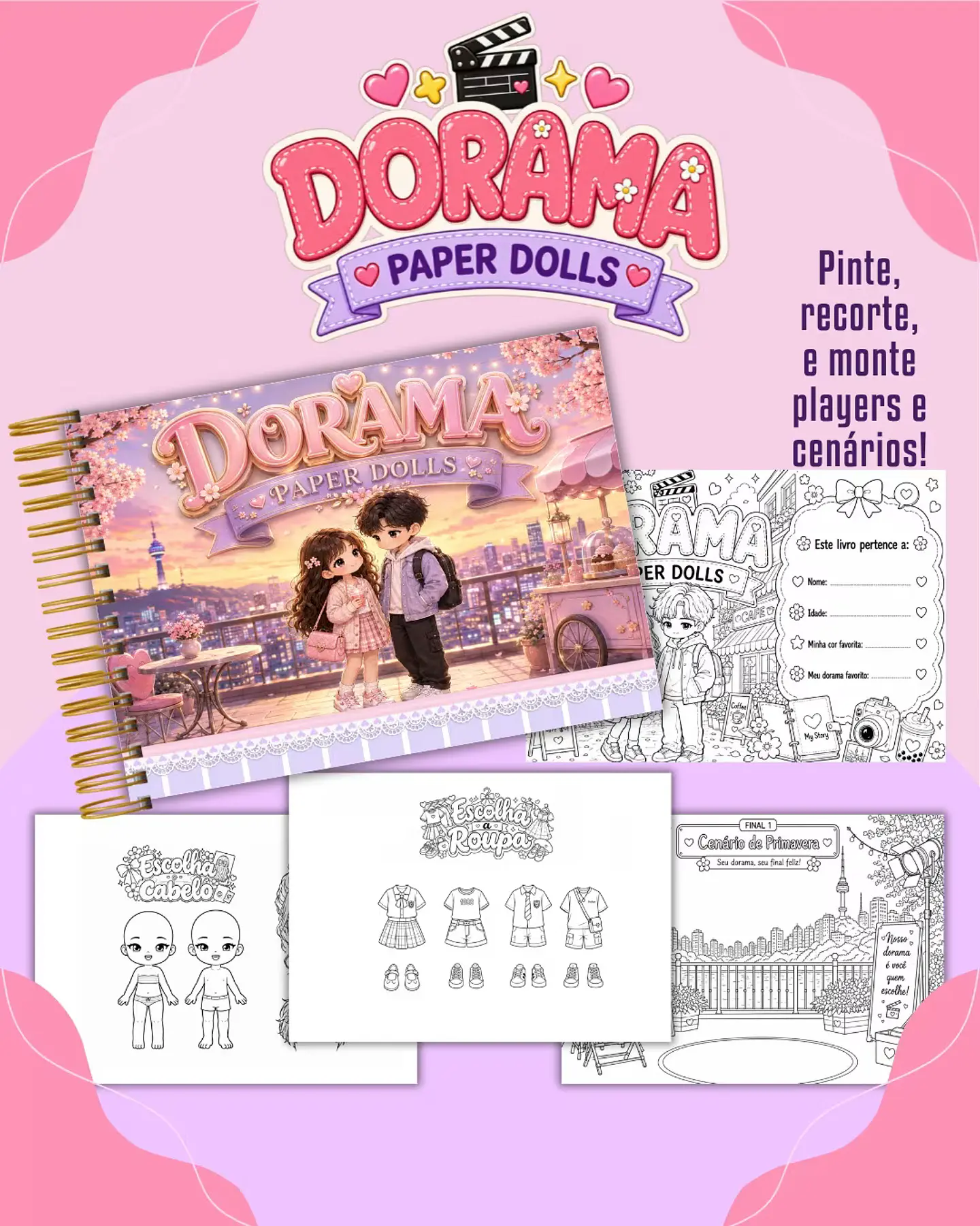 Combo Paper Dolls para Colorir (30 Temas) 23