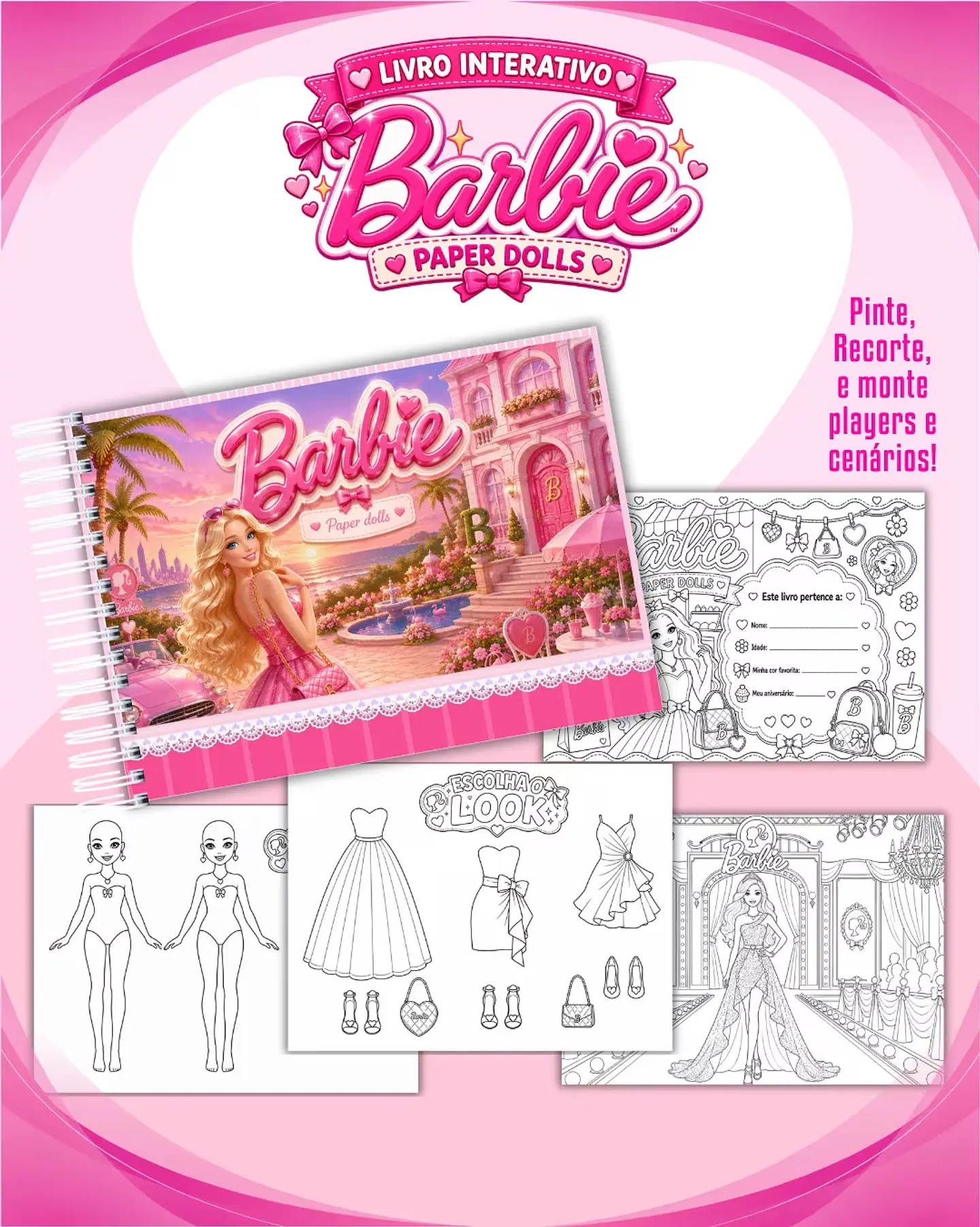 Combo Paper Dolls para Colorir (30 Temas) 25
