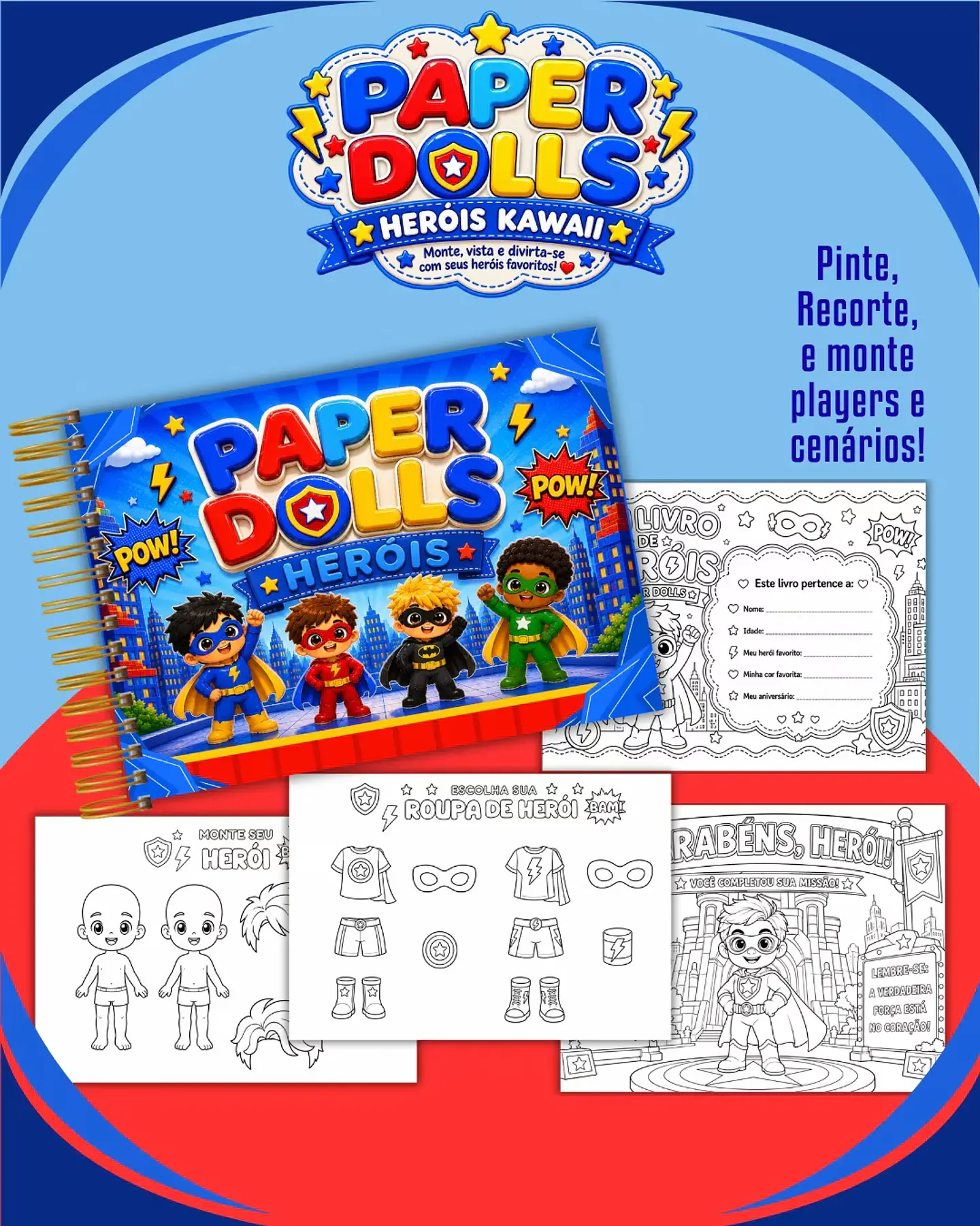 Combo Paper Dolls para Colorir (30 Temas) 27