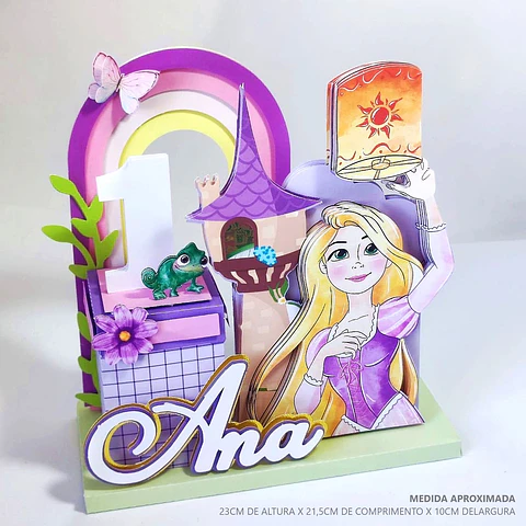 Centro de Mesa Rapunzel - Arquivo de Corte