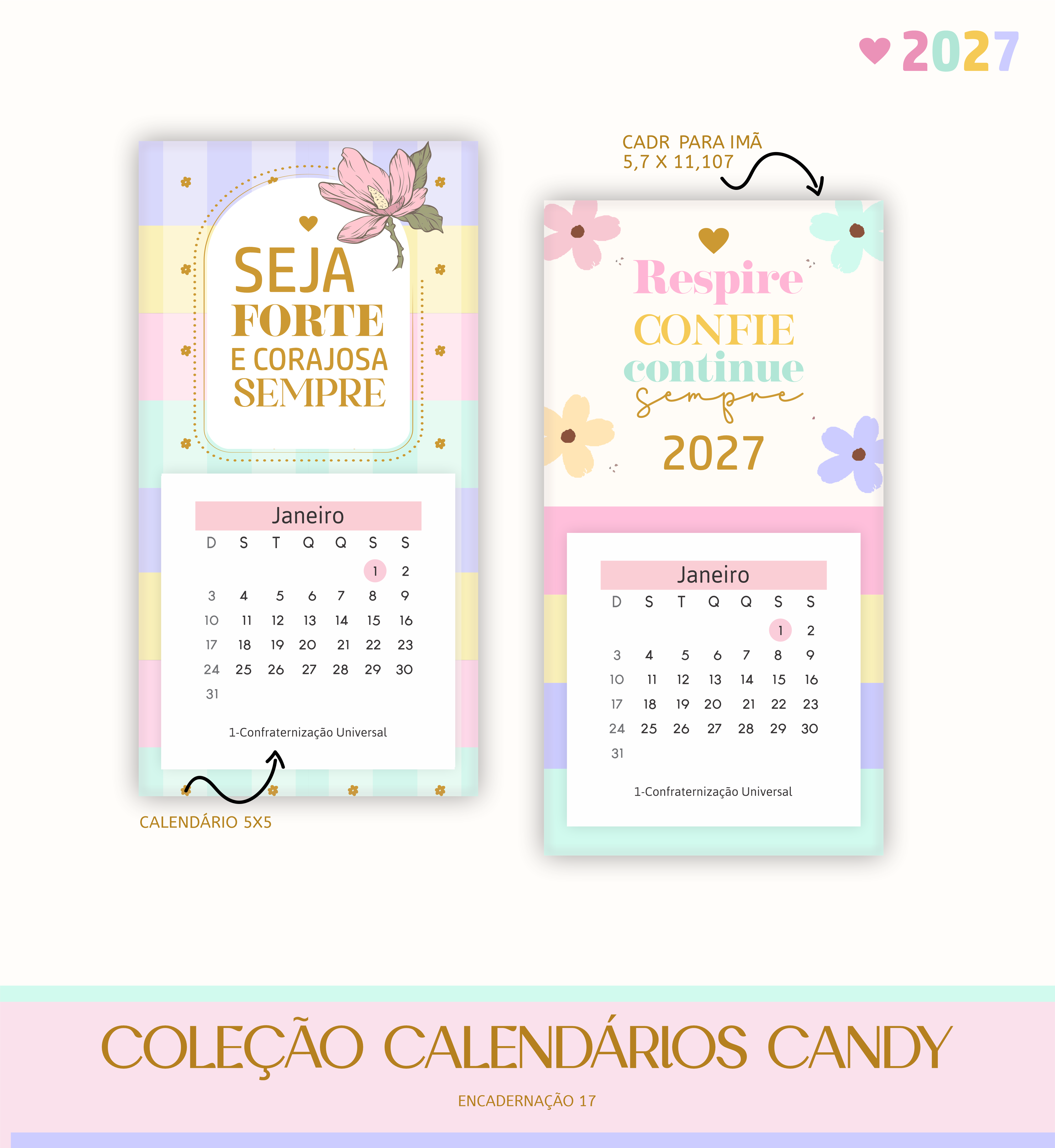 Pack de Calendários 2027 | Candy 5