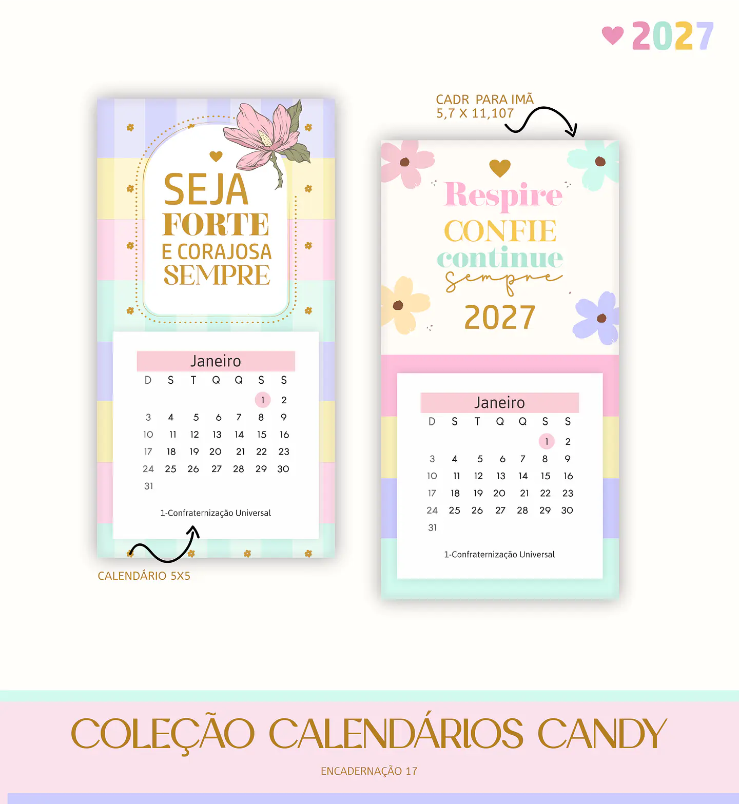 Pack de Calendários 2027 | Candy 5