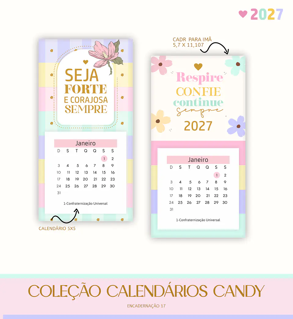 Pack de Calendários 2027 | Candy 5