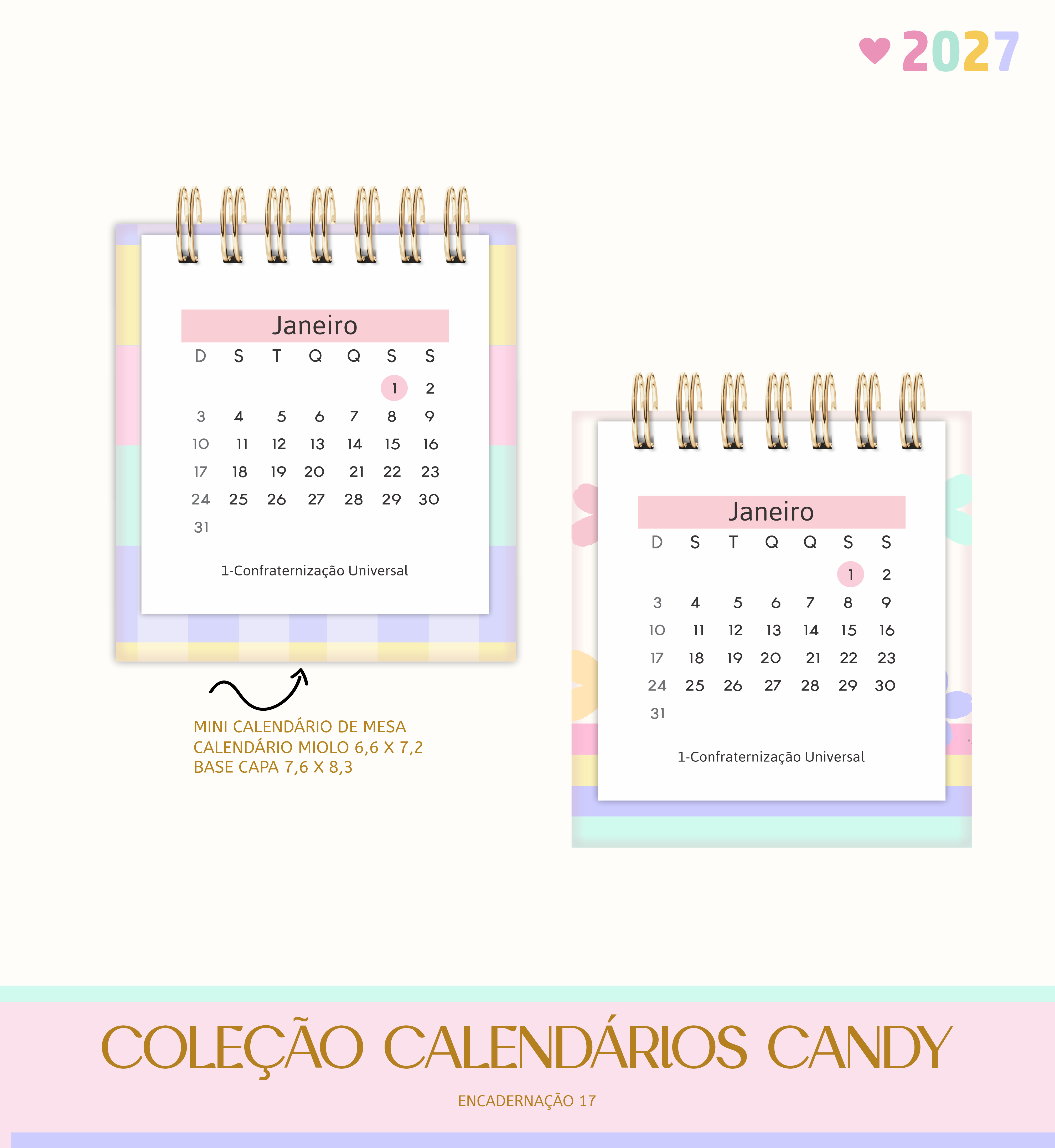 Pack de Calendários 2027 | Candy 6