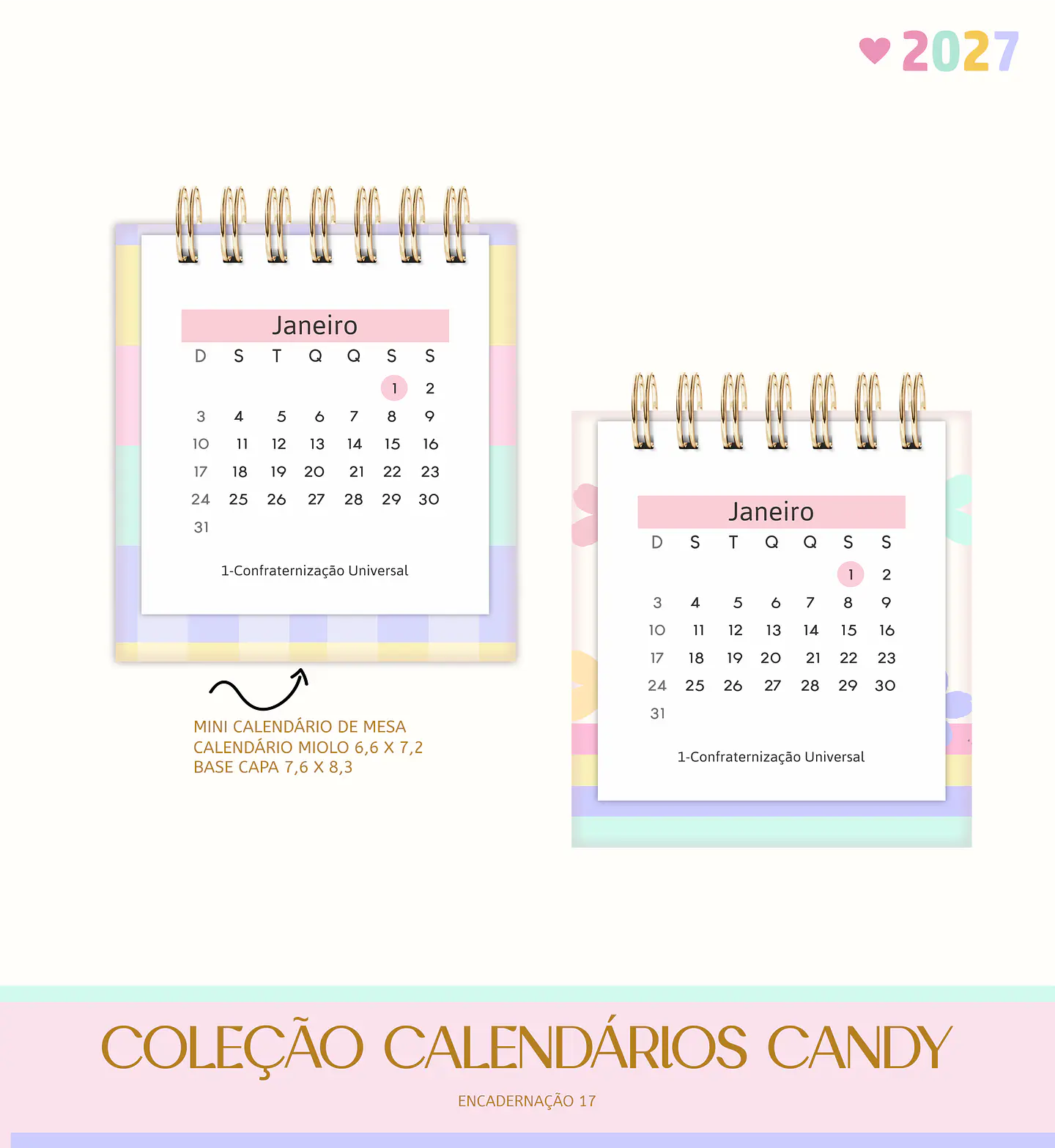 Pack de Calendários 2027 | Candy 6