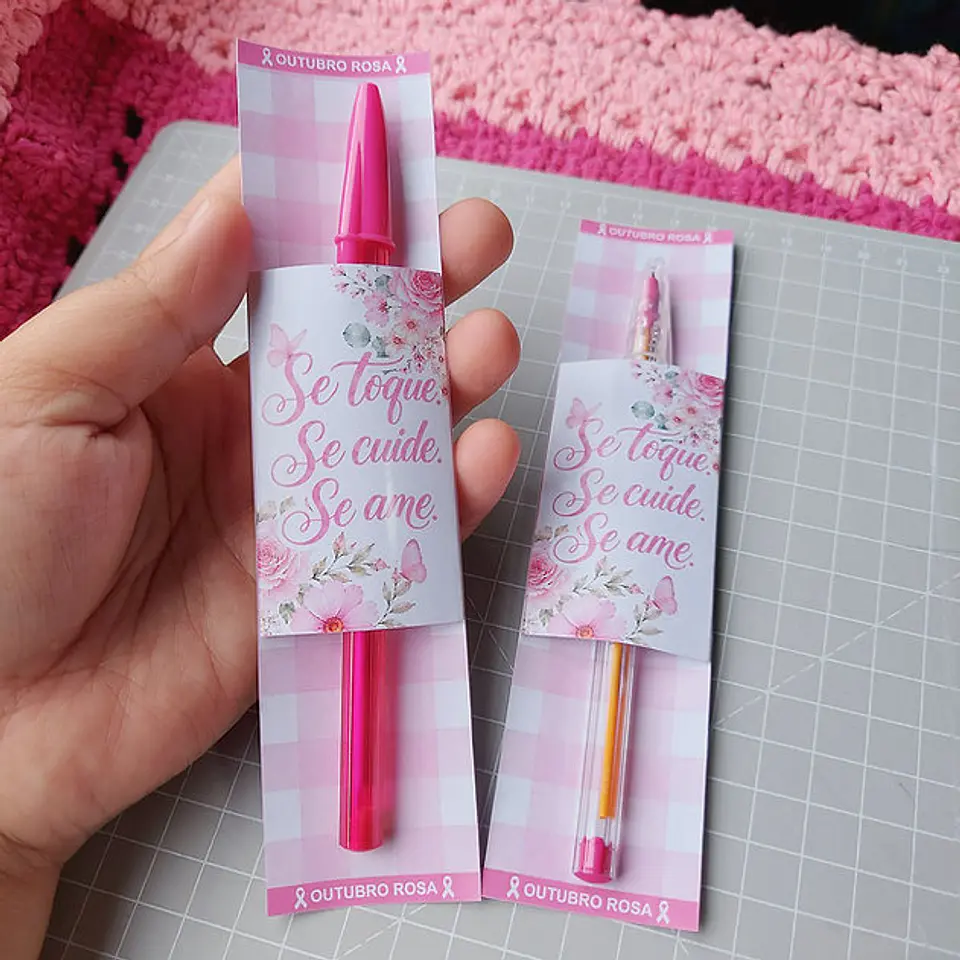 Card Caneta - Outubro Rosa 1