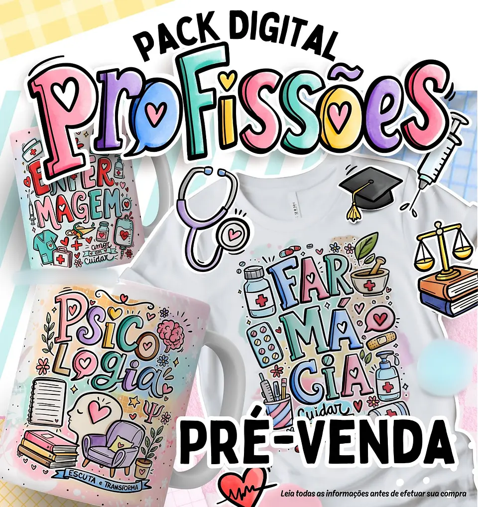 Pack Profissões - Sublimação 1
