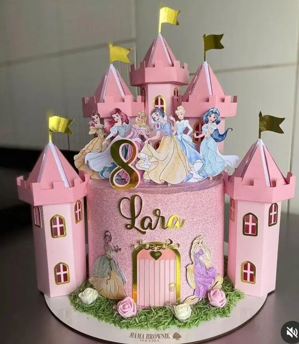 Princesas - Topo de Bolo Cenário 1