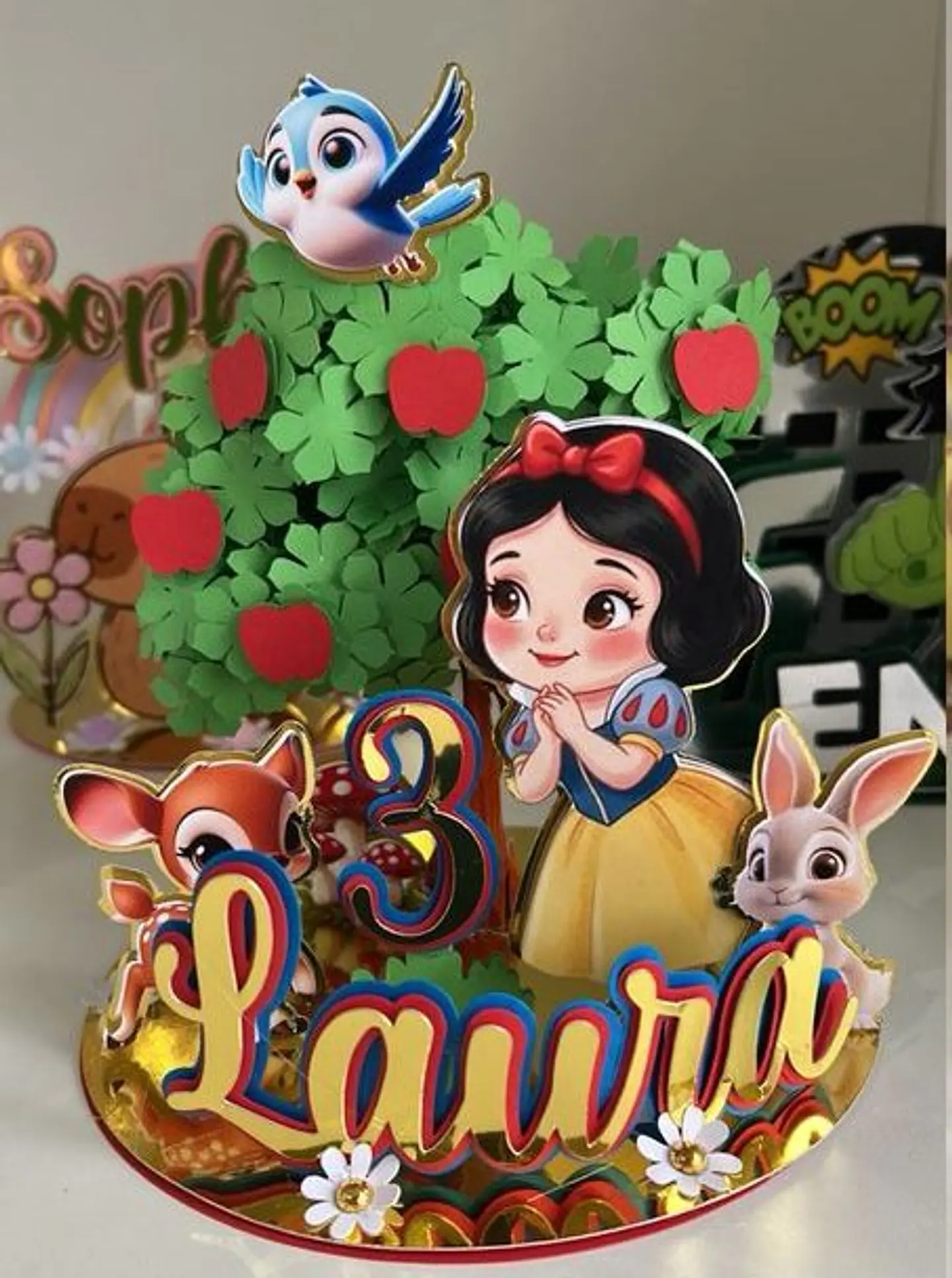 Branca de Neve - Topo de Bolo Cenário 1