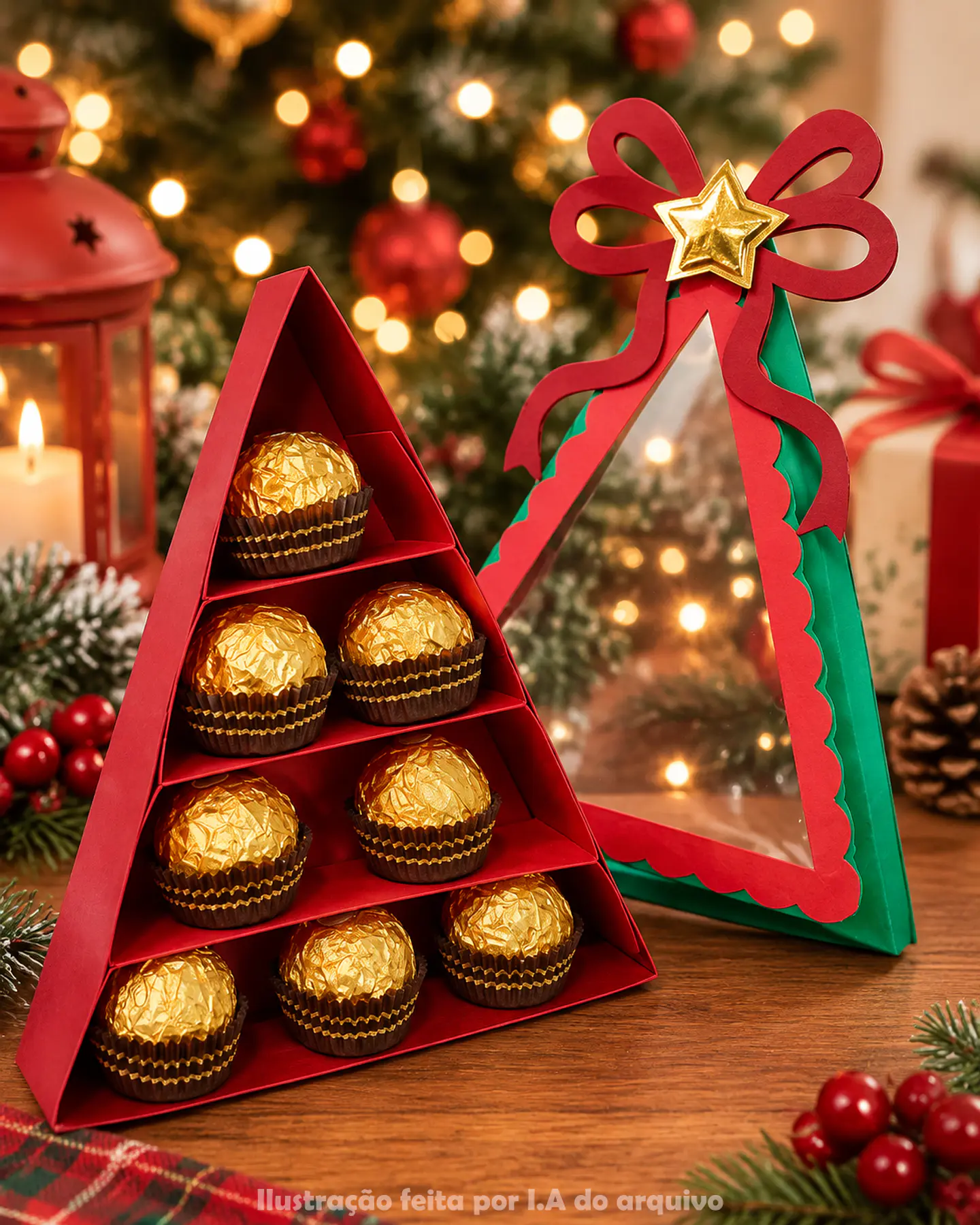 Árvore Triângulo para Doces - Natal 1
