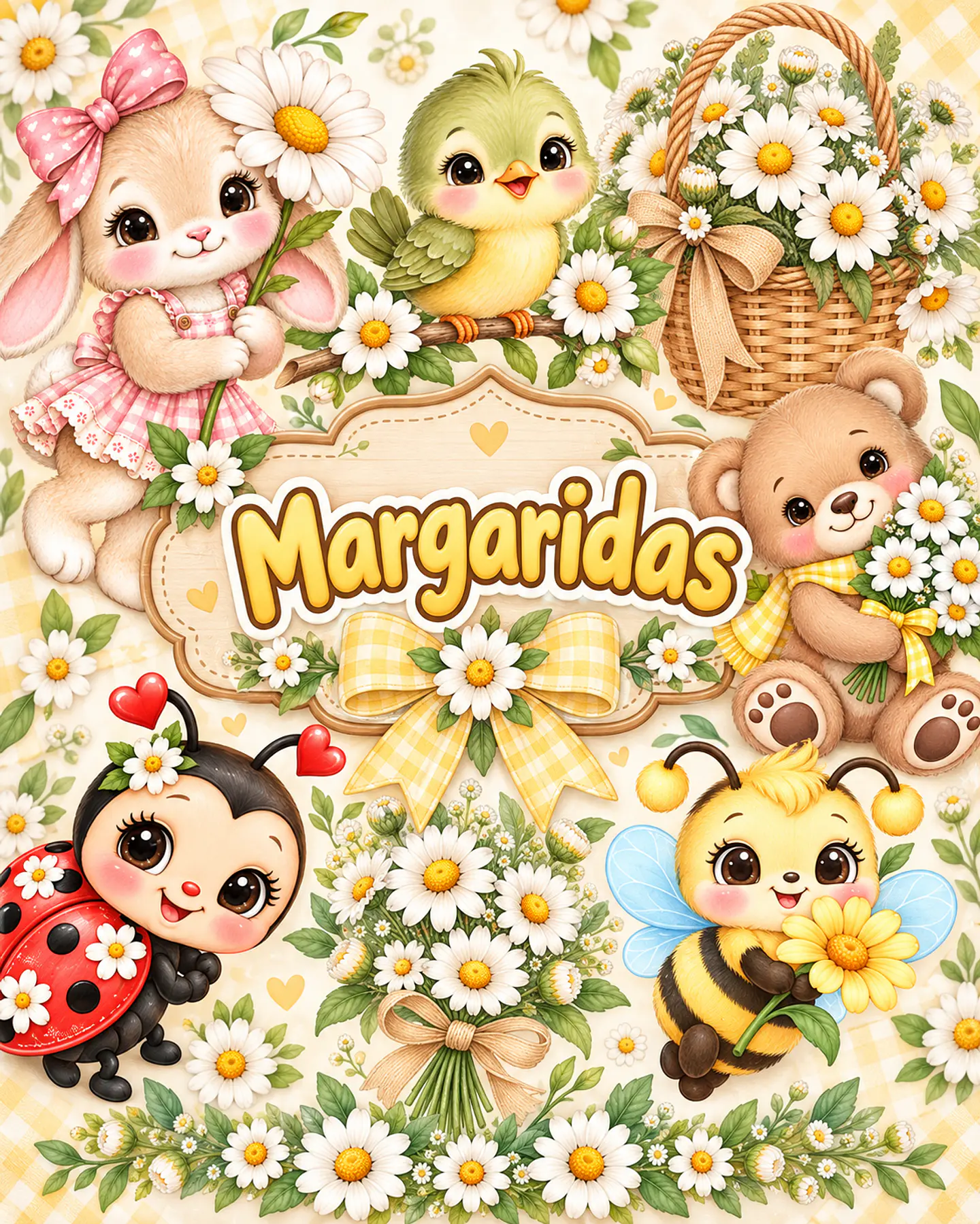 Margaridas - Kit Digital 1