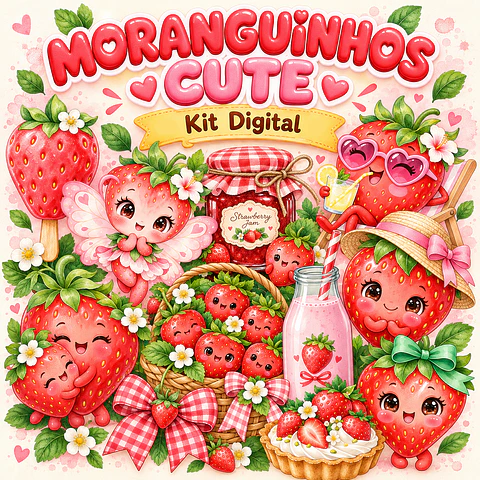 Moranguinhos Cute - Kit Digital