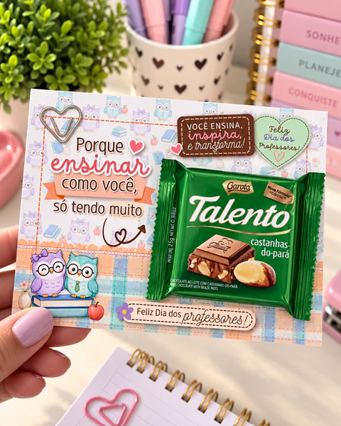 Card Chocolate - Dia dos Professores