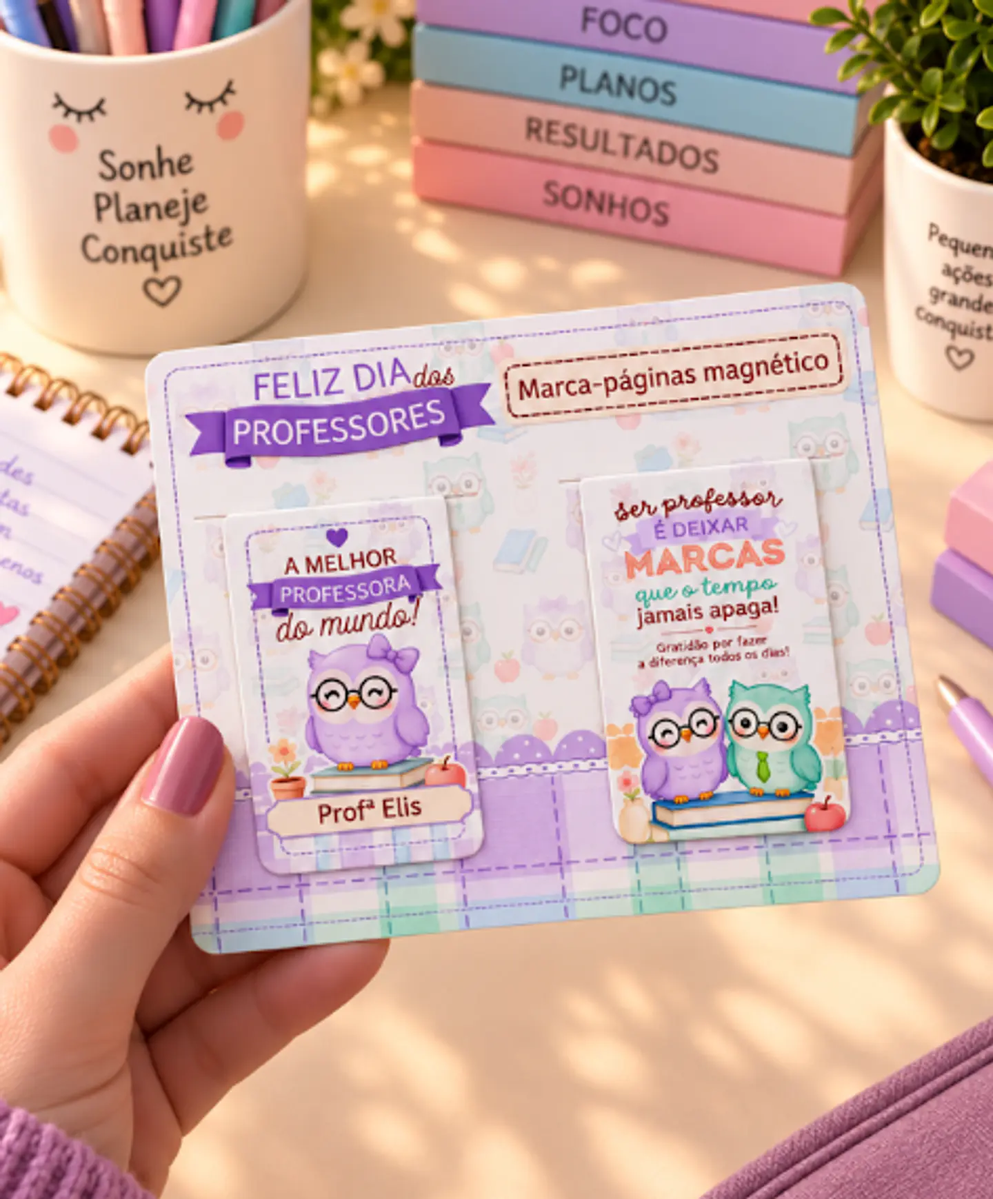 Marca Páginas Magnético e Cards - Dia dos Professores 1
