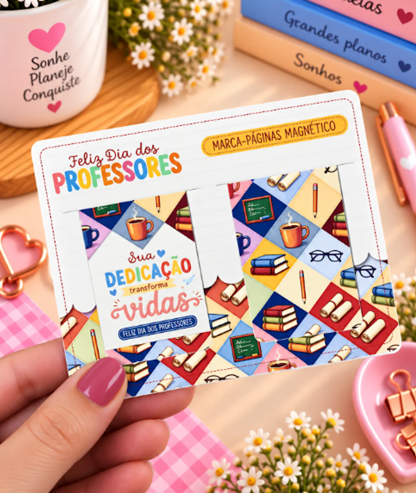 Marca Páginas Magnético e Cards - Dia dos Professores 4