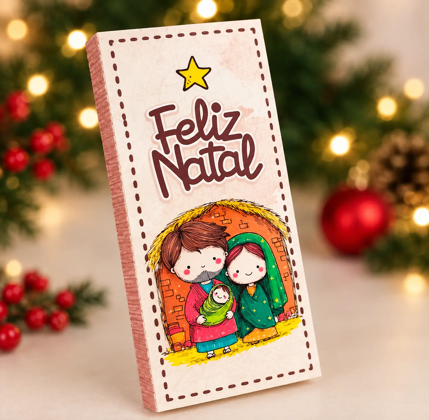 Embalagem Barra de Chocolate - Natal 2