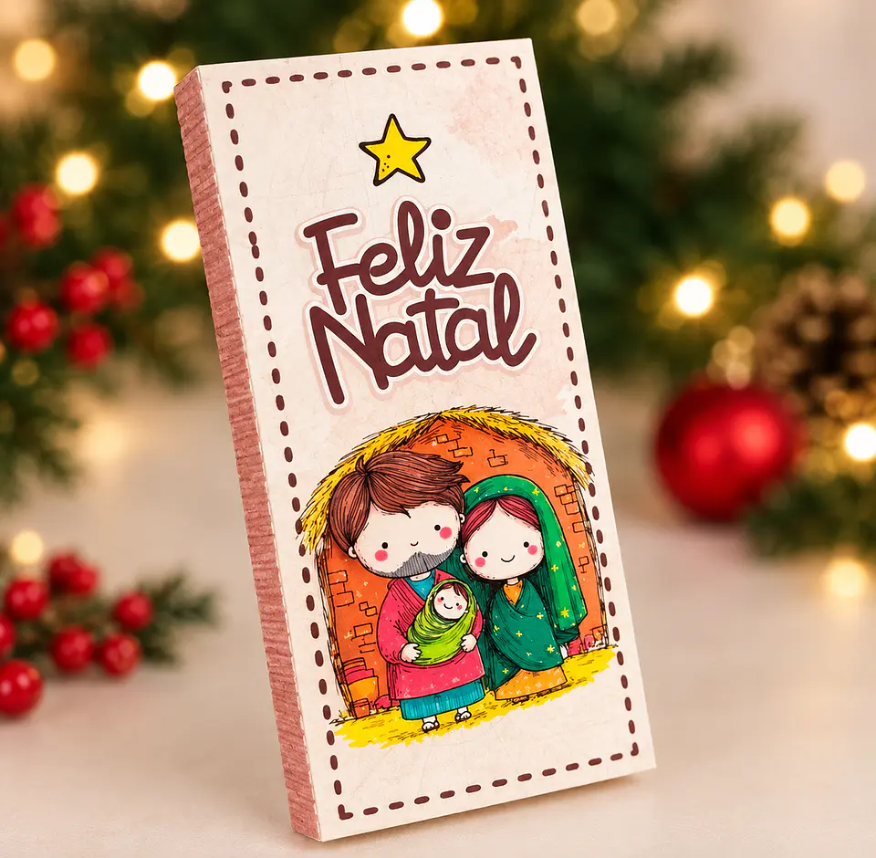 Embalagem Barra de Chocolate - Natal 2