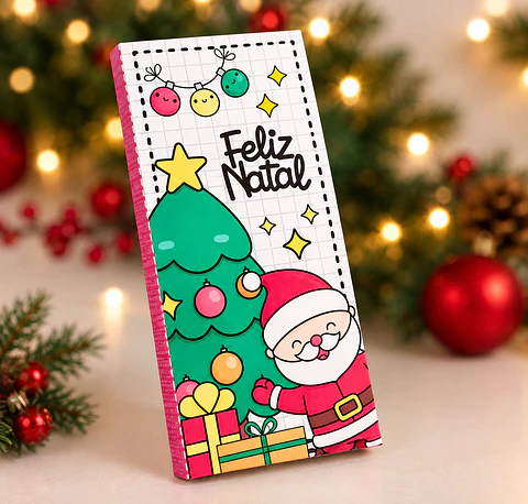Embalagem Barra de Chocolate - Natal