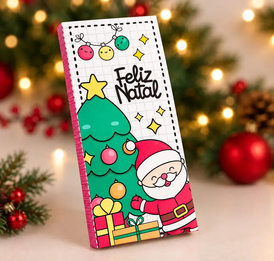 Embalagem Barra de Chocolate - Natal 1