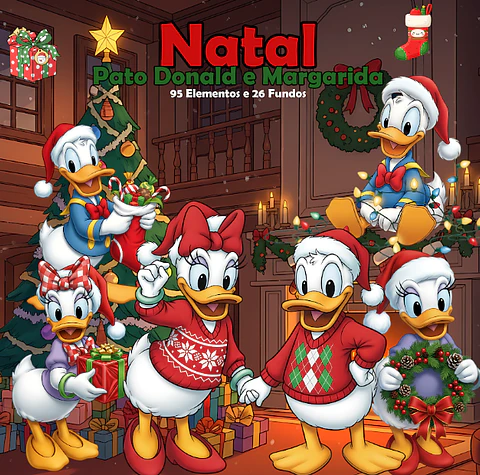 Natal do Pato Donald e Margarida - Kit Digital