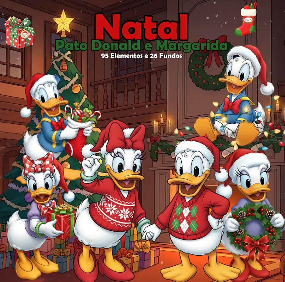 Natal do Pato Donald e Margarida - Kit Digital 1