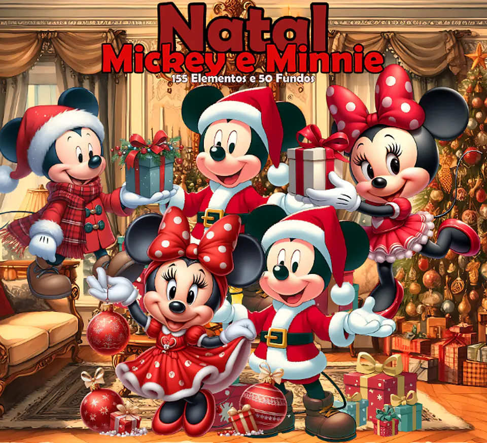 Natal do Mickey e Minnie - Kit Digital 1