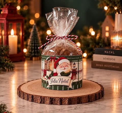 Cinta para Mini Panetone - Natal