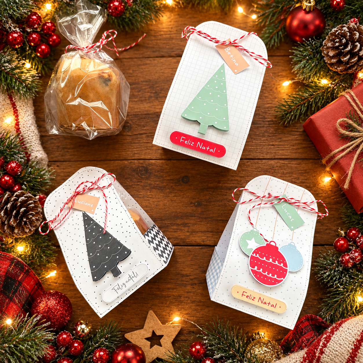 Porta Mini Panetone - Natal 1